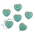 Vintage heart shaped baroque beads in teal and gold for DIY jewelry making 18mm x 17mm - #31 Heart Bead 15pcs/pack