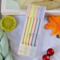 6-pack of Morandi macaron color gel pens in a transparent PVC box for office use - Mixed Color Series