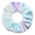Coletero de terciopelo tie-dye azul y violeta con bolsillo de cremallera oculto - Tie-Dye Azul Claro