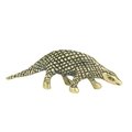 Antique brass pangolin figurine with realistic scale texture for desktop decoration - Pangolin (Small)
