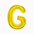 Glossary metallic golden foil balloon in letter G shape for birthday party decoration - 16-inch Gold Slim Letter Aluminum Foil Balloon (g)