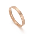 Minimalist 3mm rose gold stainless steel band ring with polished smooth finish - Rose Gold