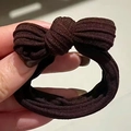 Dunkelkaffeebraunes Haarband aus Rippstrick mit 3D-Schleife für die tägliche Mode - Schleife-Stil / Dunkelbraun