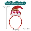 Light-up Christmas headband featuring a red sequin hat and purple LED glow lights - Christmas LED Headband-05/Sequin Santa Hat