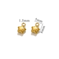 Mini gold-finish stainless steel star charm with 5mm width for DIY jewelry making - Pentagram / Gold