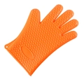 Orange silicone oven glove with non-slip texture for heat resistance in Nordic style - Orange 130g (1pc)