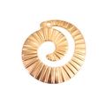 Golden spiral metal pendant with radial texture for DIY jewelry making and accessories - 12# Spiral Texture