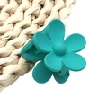 Matte mint green flower hair claw clip with large floral design for women - Small Flower Style / Lake Blue