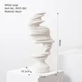 Abstract wit harsbeeld voor modern interieur, 44cm minimalistisch kunstwerk figuur - Groot / Mat Wit
