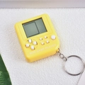 Mini console di gioco Tetris gialla con portachiavi in metallo e tasti funzionali - Giallo Brillante