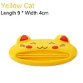 Spremi dentifricio manuale a forma di gatto giallo, dimensioni 9x4cm, in plastica - Gatto Giallo