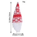 Christmas gnome wine bottle cover with red snowflake knit hat and white faux fur beard - Red Snowflake Style