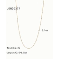 Gold stainless steel beaded chain necklace with knot detail, weight 2.2g, length 48.5cm - Gold Beaded Satellite Chain Style (JDN20377)
