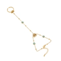 Bracciale ad anello in acciaio dorato con perline turchesi e motivo cuore albero della vita - Stile Albero della Vita e Cuore (1#)