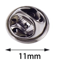 Standard 11mm silver metal butterfly clutch pin back with non-slip locking structure - Pure Copper Butterfly Clutch (Silver)
