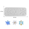 Three-cavity snowflake resin silicone mold for DIY Christmas pendants and keychains - Large Triple Snowflake Pendant