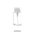 Flacone dispenser da viaggio 200ML in plastica trasparente con pompa bianca per trucco - 200ml
