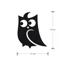 3D cute black cartoon cat bookmark with big eyes, minimalist design, 9cm height x 7.1cm width - Owl Bookmark / Black