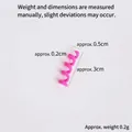 Rose pink spiral polymer clay dessert decoration, small 3cm chocolate roll accessory - 2.5cm / Rose Red