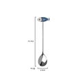 Cat stainless steel coffee spoon with blue fish pattern handle and 13.1cm dimensions - Korean Style - Small Fish Spoon