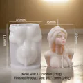 Silicone female bust candle mold ZL-900 with elegant finished wax goddess figure - Chinese Girl A ZL-900