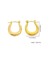 Gold Spiral Twisted Earrings ZJGE0174