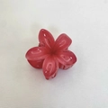 Tropical red plumeria flower hair claw clip with matte resin finish for women - Frangipani Hair Clip / 6x5x3.8CM / Red