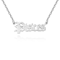 Gothic style Pisces zodiac pendant necklace made of polished stainless steel for women - Pisces / Steel