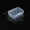 Compact transparent plastic storage box with hinged lid, dimensions 6.5 x 4.5 x 2 cm - 6.5 Rectangular Box (6.5*4.5*2cm)