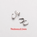 Silver stainless steel 304 bail pinch clasps for jewelry DIY with 0.5mm thickness - 0.5mm Thickness-Steel Color