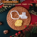 Christmas hat cookie mold set with plastic cutter and stamper for holiday baking DIY - E3037-Christmas Hat
