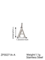 Polished stainless steel letter A charm pendant for DIY jewelry making and necklaces - Letter-A / Steel