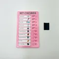 Ροζ πίνακας My Chores για παιδιά με συρόμενα κουμπιά για παρακολούθηση καθηκόντων - Στυλ Λίστας My Chores Ροζ (Pink My Chores)