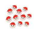 Polymer clay Santa Claus beads for DIY Christmas jewelry making and necklaces - Santa Face Circle
