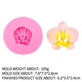Large orchid flower silicone mold for DIY aromatherapy gypsum and chocolate crafts - Orchid Style 4# (B1159) / Pink