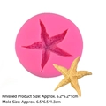 Stampo in silicone a stella marina rosa per fondente e artigianato con misure - Stile 1-Stella marina