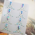 Iridescent teardrop and round face gems stickers for fairy style makeup decoration - BJA-704 (AB Color Tassel Set)