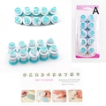 10-piece 0-9 number cookie cutter set with spring plunger for fondant cake decoration - Digital Print Style