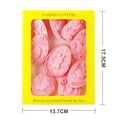 8-teiliges Ausstechformen-Set zu Ostern mit Hase und Ei in rosa Geschenkbox - 9-teiliges Osterei-Set / Rosa