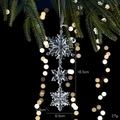 Clear acrylic snowflake pendant for Christmas tree decor, size 18.5cm by 6.5cm - Transparent Snowflake Style