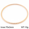 Brazalete de acero inoxidable dorado con diseño de espiral retorcida minimalista - Brazalete Único Oro Rosa