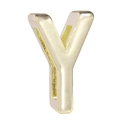 Polished 10mm golden alloy letter Y slider charm for DIY bracelets and accessories - 10mm Full Drill Letter / Letter Y