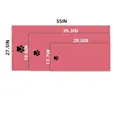 Pink absorbent microfiber pet towels with black paw prints in three different sizes - Rose Red