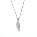 Elegante collana in acciaio inossidabile argento con ciondolo creativo a forma di salmone - Color Acciaio