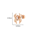 Rose gold spider stud earring with marquise-cut crystal and ball screw back closure - Spider with Clear Zircon(7#) / Rose Gold
