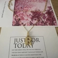 Double-layer gold paperclip chain necklace with a sparkling pavé crystal letter R pendant - Letter R