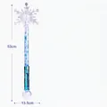 Varita mágica de copo de nieve Frozen azul con luz, altura 53cm y anchura 13,5cm - Vara de Copo de Nieve Blanca Clásica con Proyección