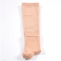 Men's breathable athletic crew socks in beige color with soft nylon jacquard texture - Knee High Open Toe / Nude