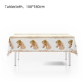 Western cowboy horse and floral tablecloth for party decoration, size 108x180cm - Tablecloth (1 PC)