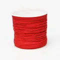 0.8mm Red Jade Cord on a white spool for DIY jewelry making and knotting projects - Color 700 Chinese Red